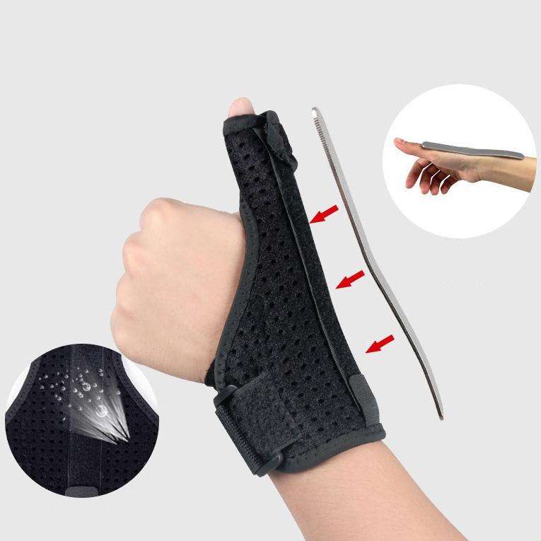 2 PCS Wrist Brace Sprain Fracture Tenosynovitis Thumb Steel Bar Support, Size: Free Size, Specifi...