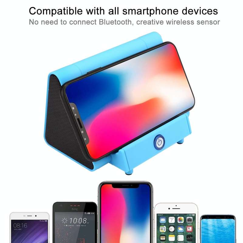 SY317A Portable Phone Stand Wireless Induction Stereo Speaker, Support Hands-free Calls & AUX IN(...