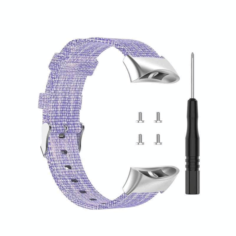 For Garmin Forerunner 45 / 45S / Swim 2 Universal Nylon Canvas Watch Band(Purple)