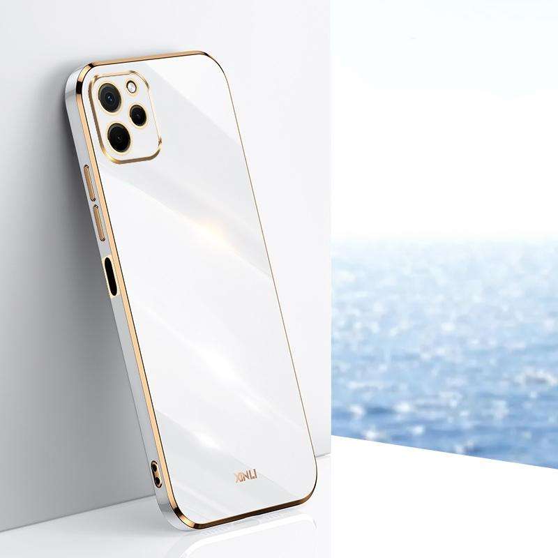 For Huawei nova Y61 XINLI Straight Edge 6D Electroplate TPU Phone Case(White)
