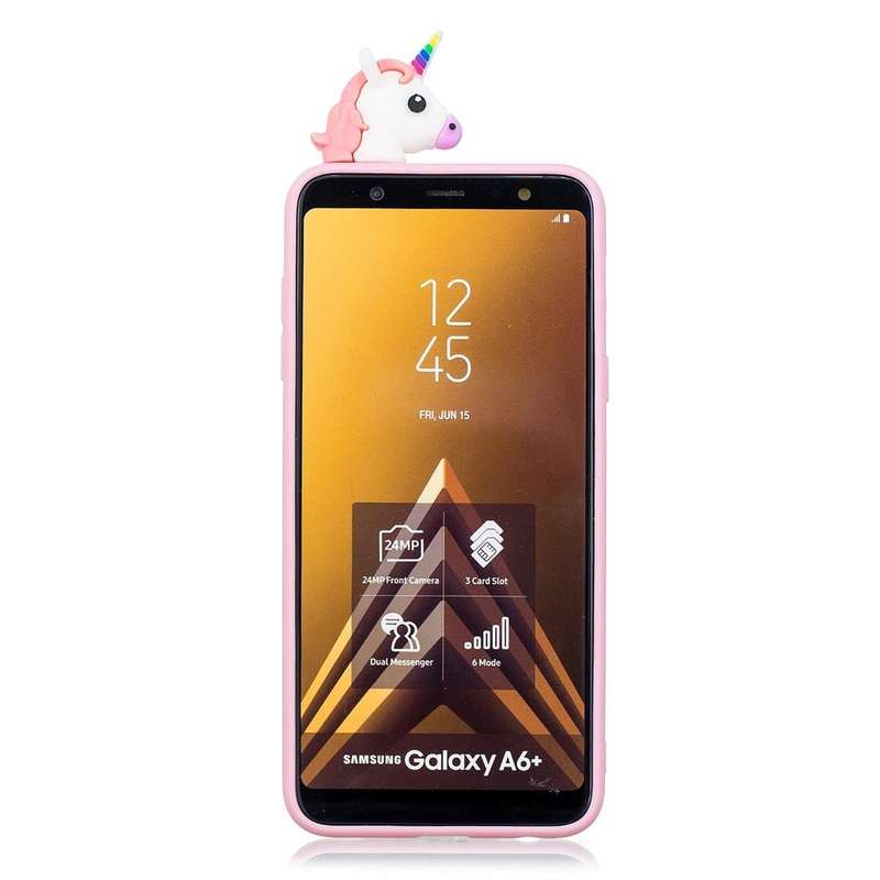 For Galaxy A6 (2018) Shockproof Cartoon TPU Protective Case(Unicorn)