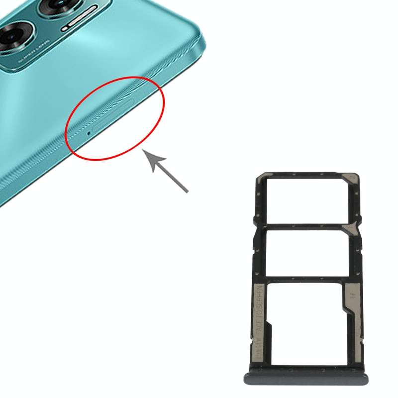 SIM Card Tray + SIM Card Tray + Micro SD Card Tray For Xiaomi Redmi 10 5G (Black)