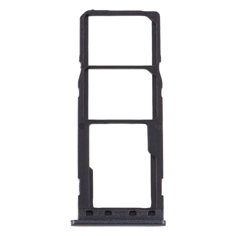 For Samsung Galaxy M10 SM-M105 SIM Card Tray + SIM Card Tray + Micro SD Card Tray (Black)