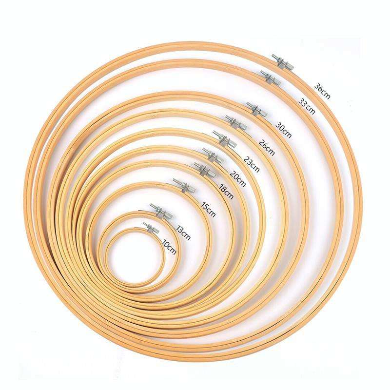 10 PCS Bamboo Circle Fan Frame Dream Catcher Making Circle Material, Size: 20cm(With 6mm Hole)