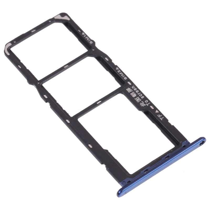 SIM Card Tray + SIM Card Tray + Micro SD Card Tray for Huawei Y6 Prime (2018) (Blue)