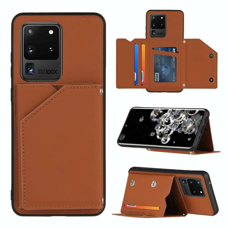 For Samsung Galaxy S20 Ultra Skin Feel PU + TPU + PC Back Cover Shockproof Case with Card Slots &...