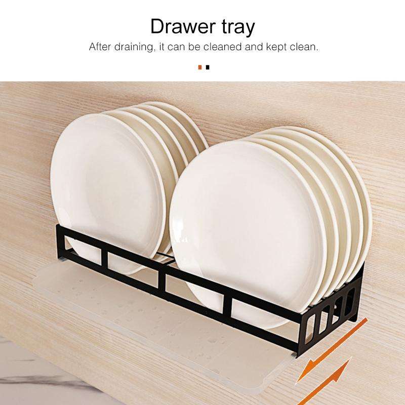 Stainless Steel Wall-mounted Kitchen Rack Hanging Chopping Block Holder(Black)