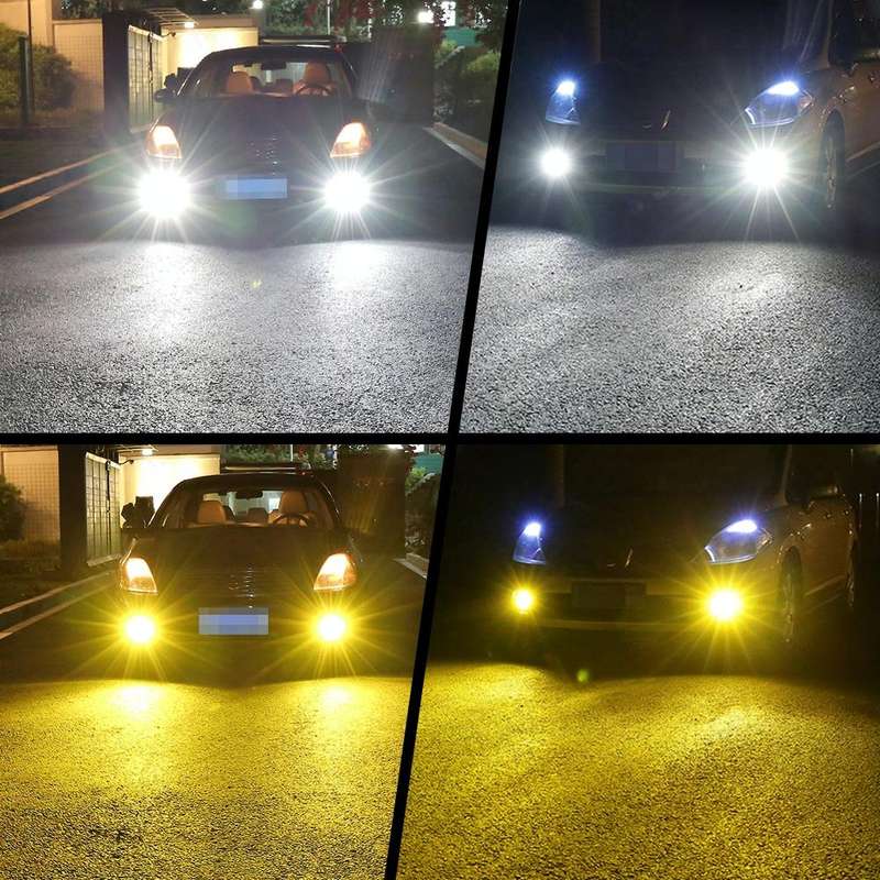 2 PCS V6 P13W DC9-36V 30W 3000LM IP65 Car LED Double Color Fog Light with 30LEDs SMD-2525 Lamp