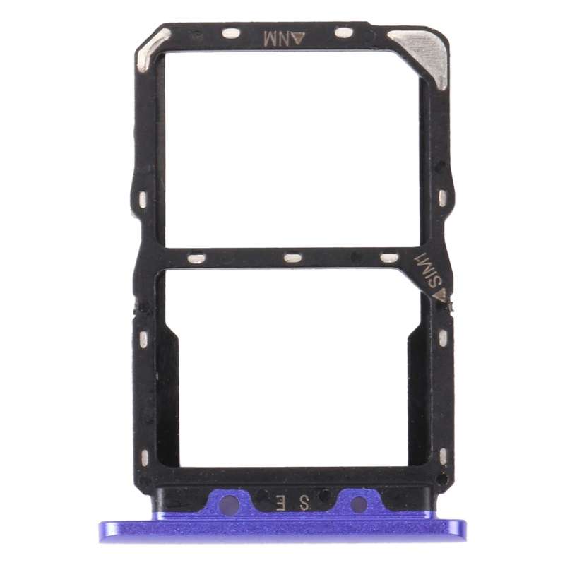 SIM Card Tray + NM Card Tray for Huawei Nova 5 Pro (Purple)