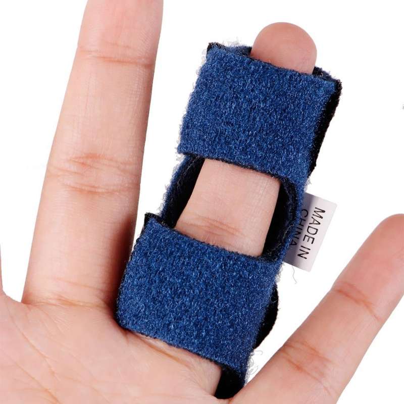 Aluminium Plate Finger Correction Sleeve Fixing Belt Finger Fracture Fixing Splint(Red)