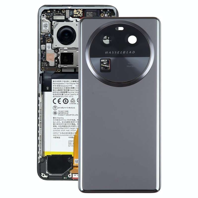 For OPPO Find X6 Original Battery Back Cover with Camera Lens Cover(Black)