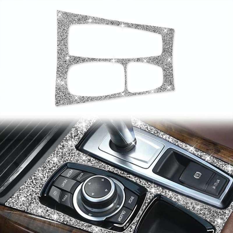 For BMW X5 E70 2008-2013 / X6 E71 2009-2014 Car Gear Panel Diamond Decoration Sticker, High Confi...
