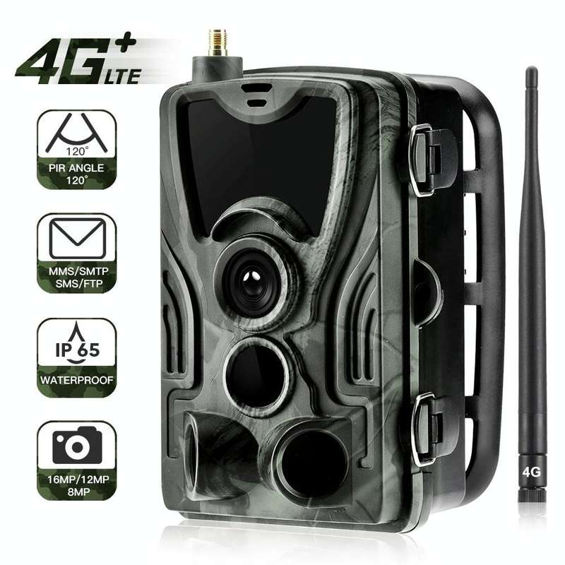 HC801LTE 4G US Version Waterproof IP65 IR Night Vision Security 16MP Hunting Trail Camera, 120 De...