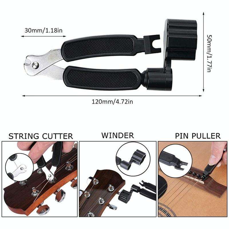 12 PCS / Set Folk Wood Bass Guitar Tuning Clip Tuner Instrument Set