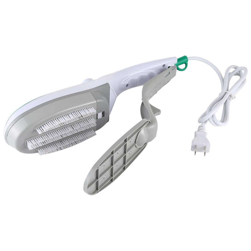 Handheld Garment Steamer Brush Portable Clothes Steam Iron, US Plug 110V(Green)