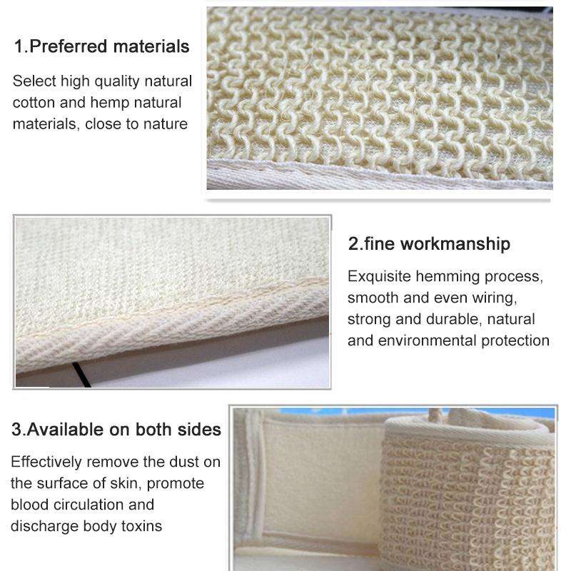 Soft Skin Care Exfoliating Loofah Sponge Back Strap Bath Shower Body Massage Spa Cleaning Scrubbe...