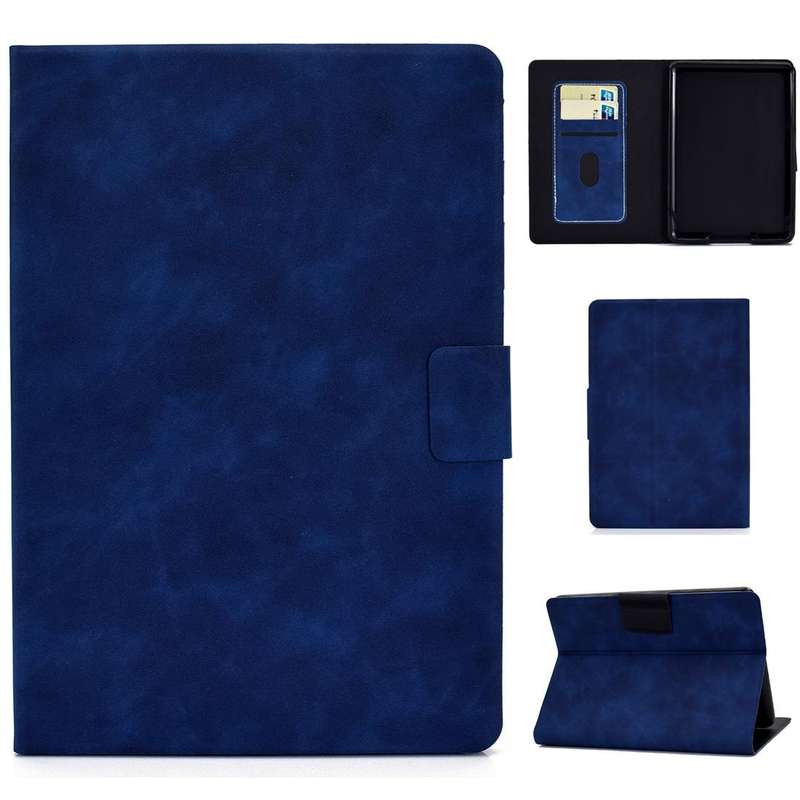 For Kindle Paperwhite 4 / 3 / 2 / 1 Cowhide Texture Horizontal Flip Leather Case with Holder & Ca...