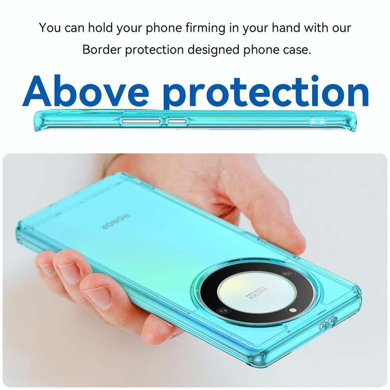 For Honor X9a Candy Series TPU Phone Case(Transparent Blue)