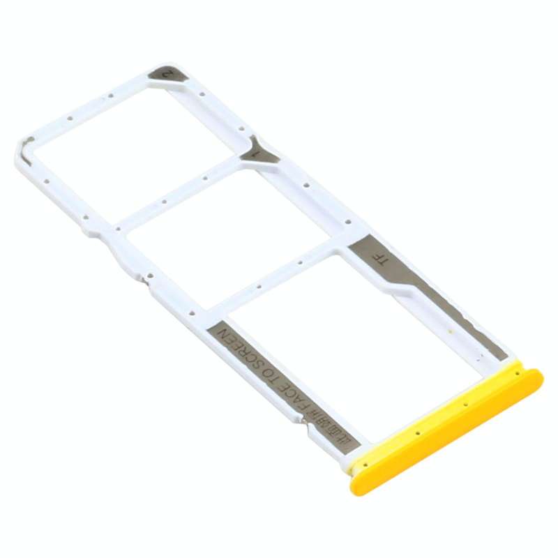SIM Card Tray + SIM Card Tray + Micro SD Card Tray for Xiaomi Poco M3 M2010J19CG M2010J19CI (Yellow)