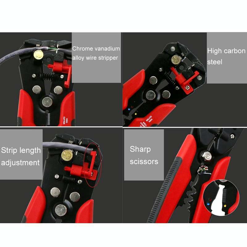 5 in 1 Multifunctional Cable Wire Stripper Cutter Crimper Self-Adjusting Terminal Crimping Stripp...