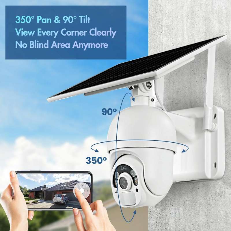 T22 1080P Full HD Solar Powered 4G Network EU Version Camera, Support PIR Alarm, Night Vision, Tw...