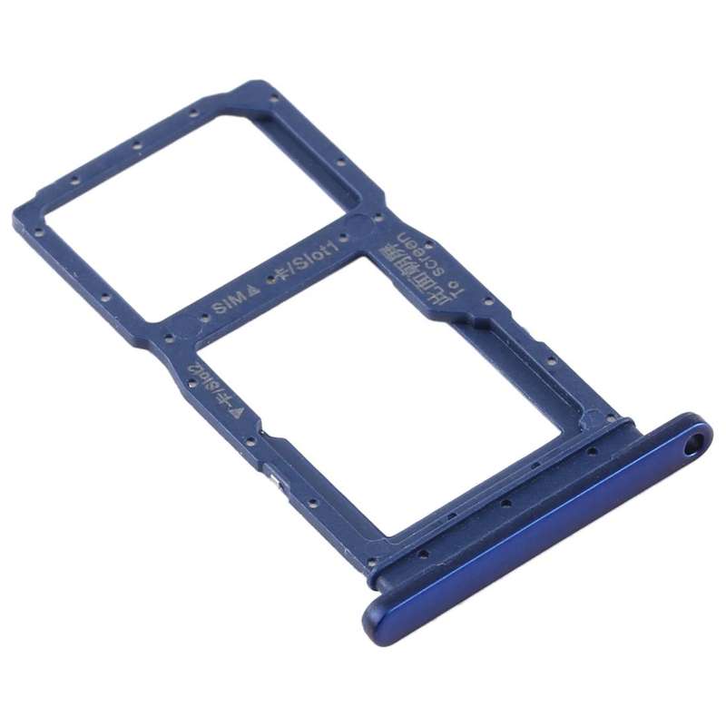 SIM Card Tray + SIM Card Tray / Micro SD Card Tray for Huawei Y9s(Blue)
