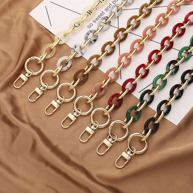 L204 Acrylic Handmade Chain Phone Lanyard with Gasket, Model:L204-3HS-60cm