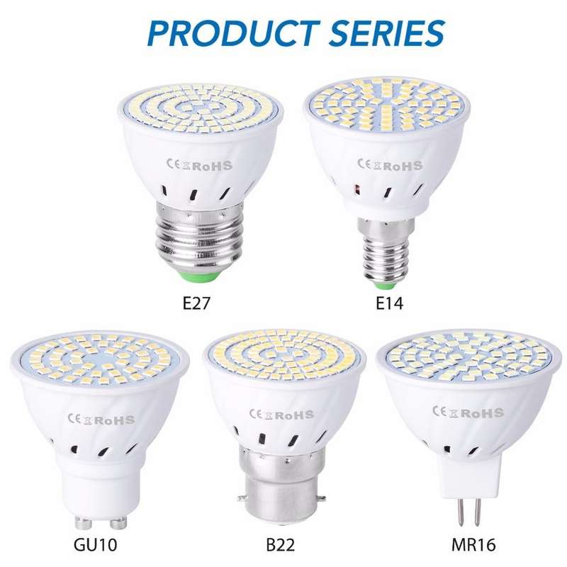 LED Concentrating Plastic Lamp Cup Household Energy-saving Spotlight, Wattage:7W E27 60 LEDs(Warm...