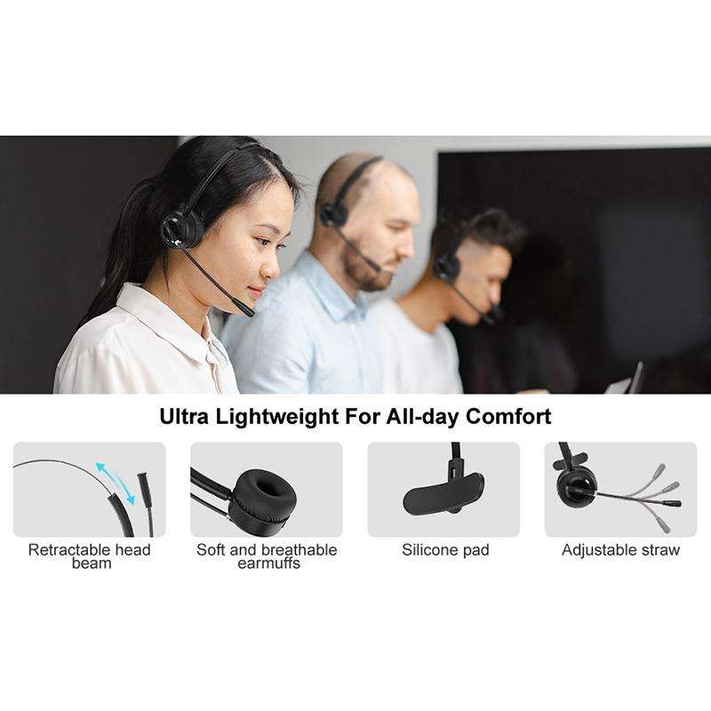Anivia A8 Bluetooth Telephone Headset with Noise-cancelling Microphone(Black)