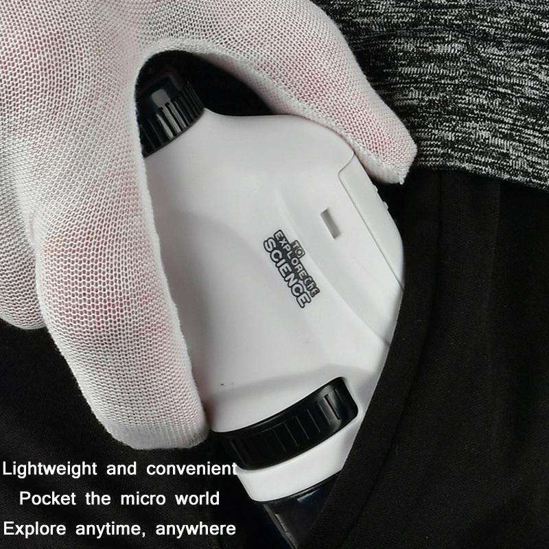Children Handheld Portable Laboratory Equipment Microscope Toys, Colour: Lite + Specimen (Pink)