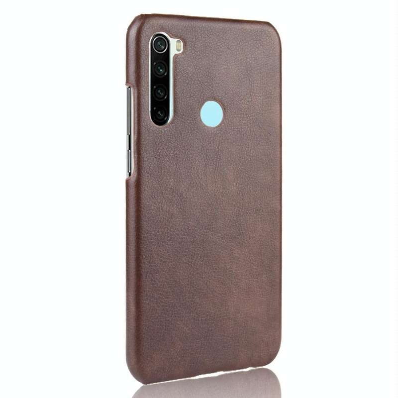 For Xiaomi Redmi Note 8 Shockproof Litchi Texture PC + PU Case(Brown)