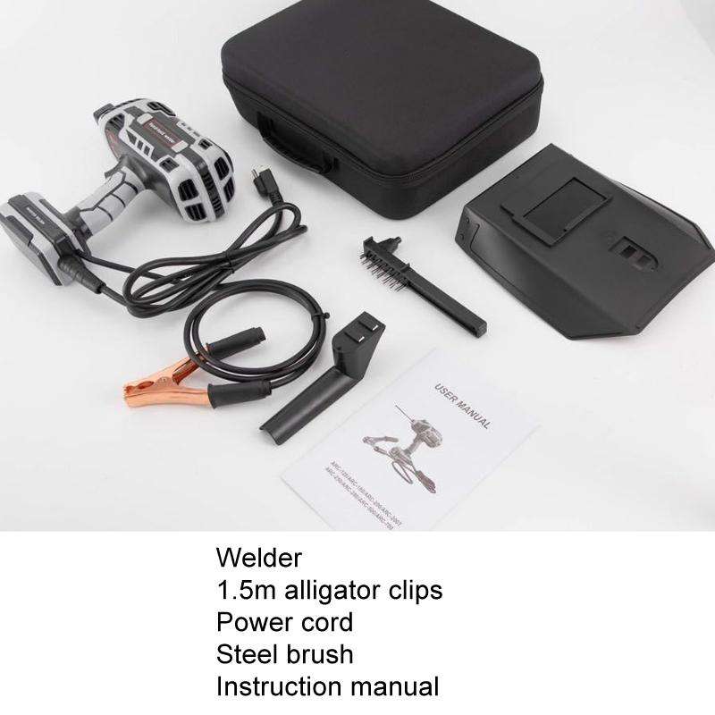 Handheld Welding Machine Home Small Portable Inverter Welder(Green EU Plug 220V)
