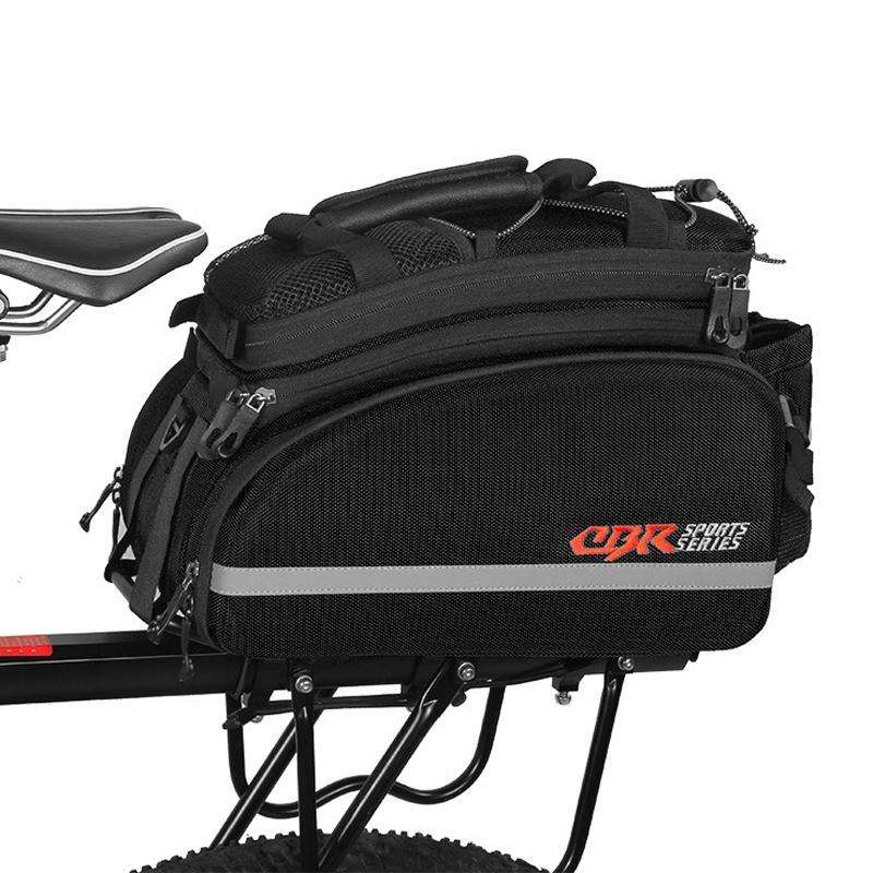 CBR Bike Hard Shell Shelf Bag Travel Bag Bicycle Hard Shell Shoulder Bag(Black)