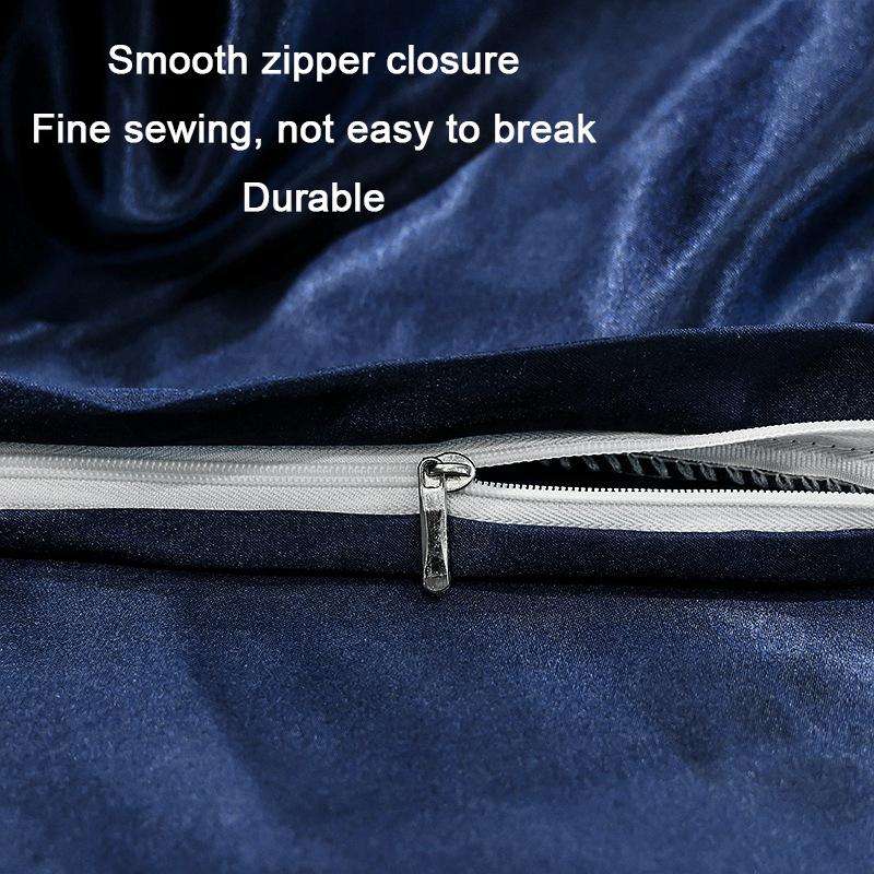 2 Pairs Ice Silk Pillowcase Home Textile Bedding, Size: 50x90cm(Silver Gray)
