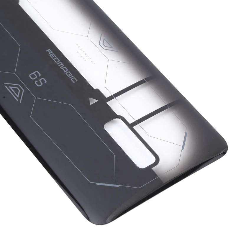 Battery Glass Back Cover for ZTE Nubia Red Magic 6S(Transparent Black)
