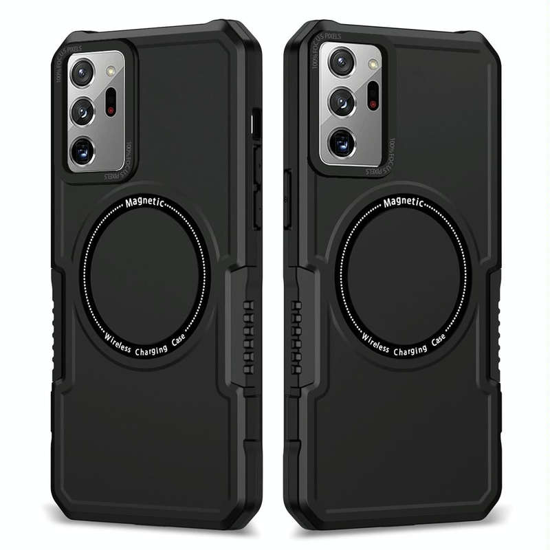 For Samsung Galaxy Note20 Ultra MagSafe Shockproof Armor Phone Case(Black)