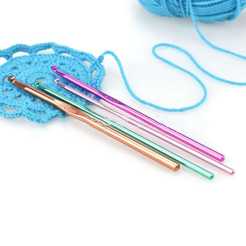 34 PCS/Set Color Alumina Single Head Crochet Handmade DIY Knitting Tool Material