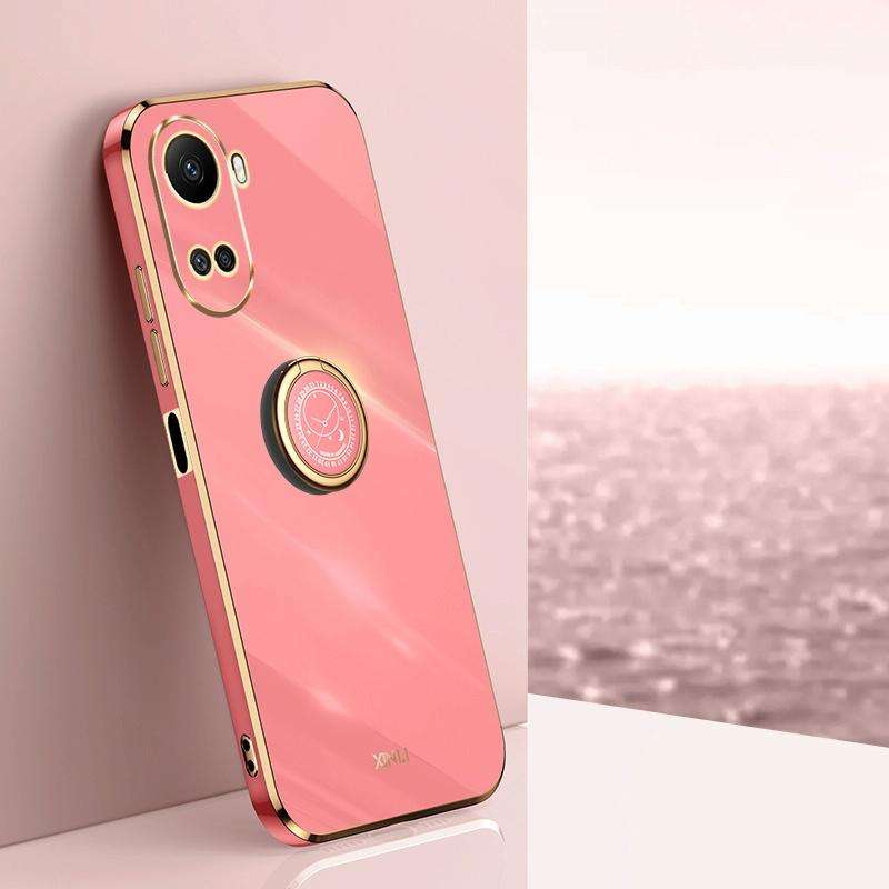 For Huawei nova 10 SE XINLI Straight Edge 6D Electroplate TPU Phone Case with Ring Holder(Hawthor...