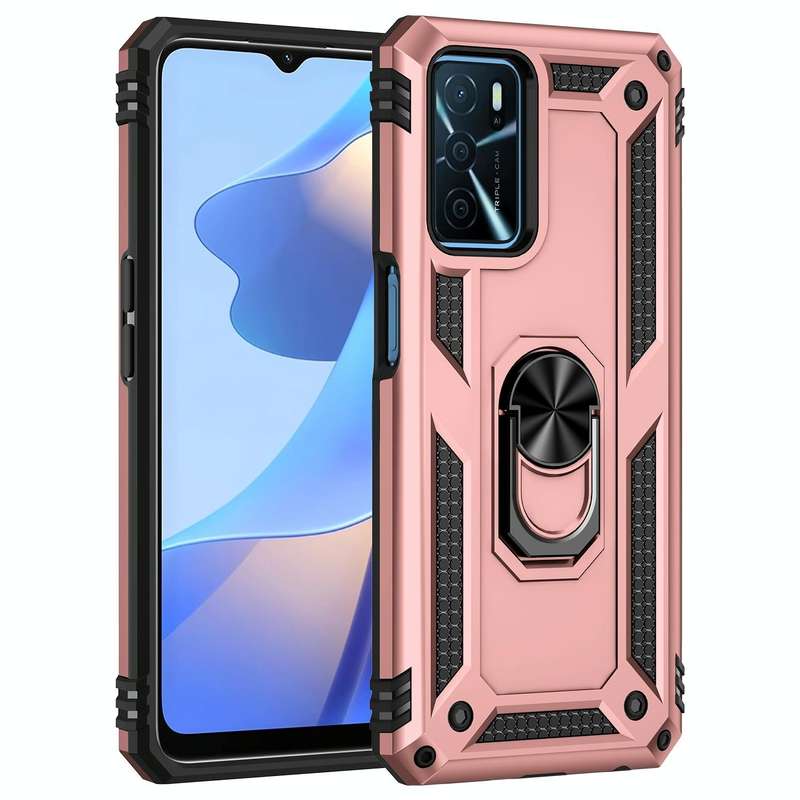 For OPPO A16 Shockproof TPU + PC Phone Case(Rose Gold)