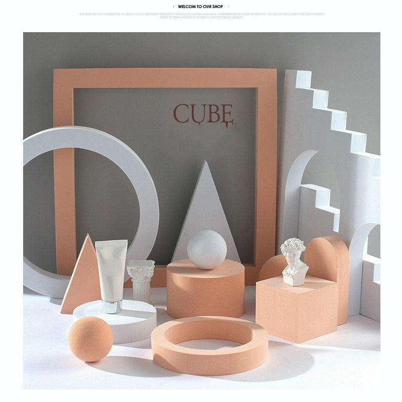 Ladder Combo Kits Geometric Cube Solid Color Photography Photo Background Table Shooting Foam Pro...