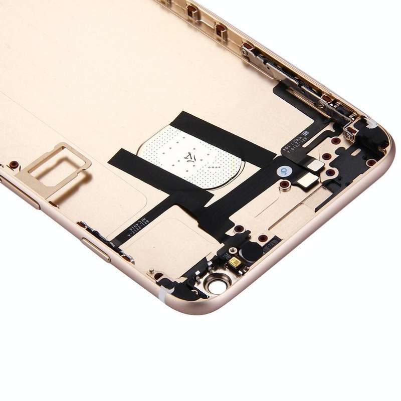 Full Housing Back Cover with Power Button & Volume Button Flex Cable for iPhone 6 Plus(Gold)