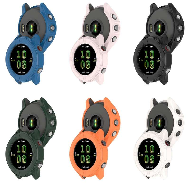 For Garmin Forerunner 955 Shockproof TPU Protective Watch Case(Black)