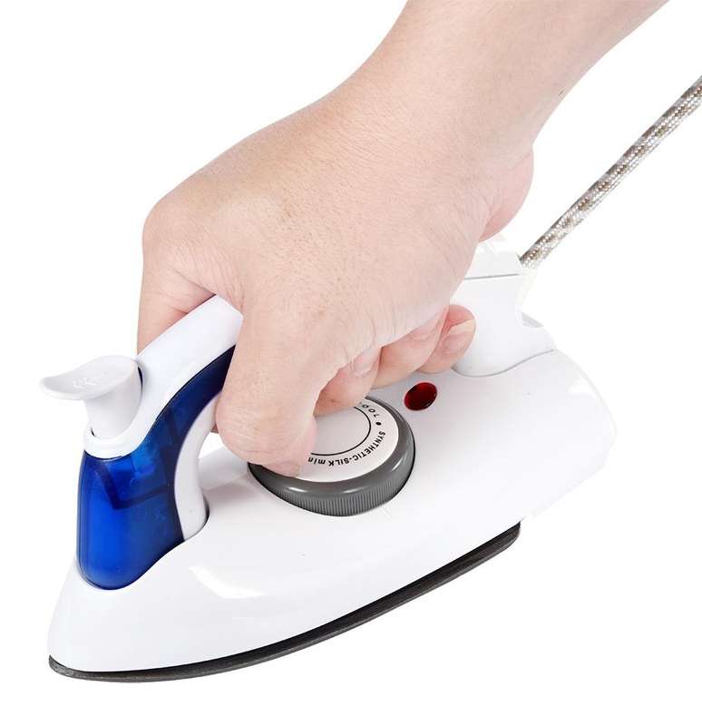 Mini Portable Foldable Electric Steam Iron For Clothes With 3 Gears Teflon Baseplate Handheld Fla...