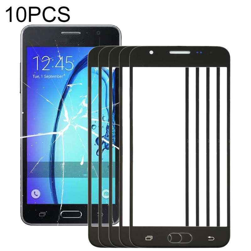 For Samsung Galaxy On5 / G550 10pcs Front Screen Outer Glass Lens (Black)