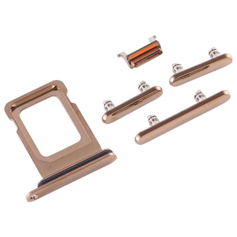SIM Card Tray + SIM Card Tray + Side Key for iPhone 11 Pro Max / 11 Pro(Gold)