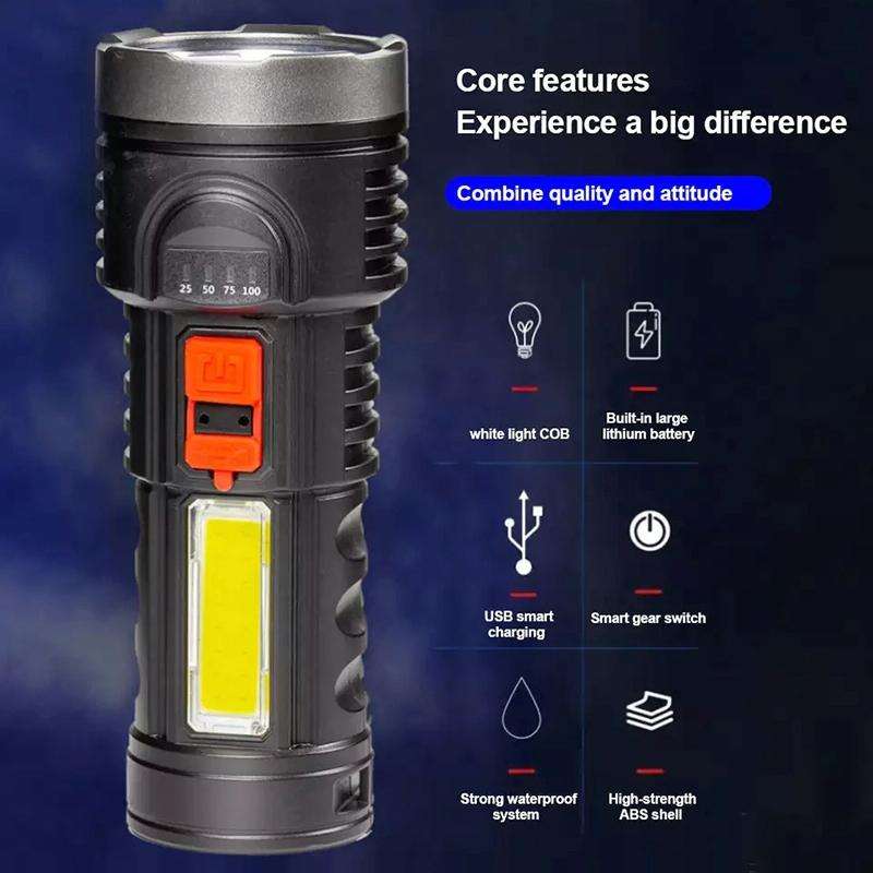 L-822 USB Rechargeable Floodlight Mini Portable LED Flashlight