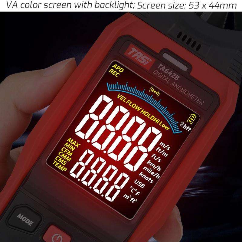 TASI TA642A Portable Digital Wind Speed Meter Air Volume Tester