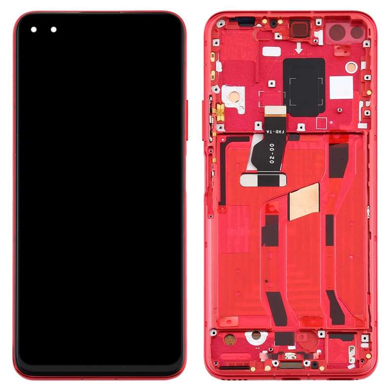 OEM LCD Screen for Huawei Nova 6 5G Digitizer Full Assembly with Frame(Red)