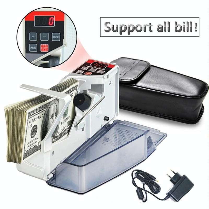 V40 Handheld Mini Portable Small Money Counting Machine, Specification: JP Plug