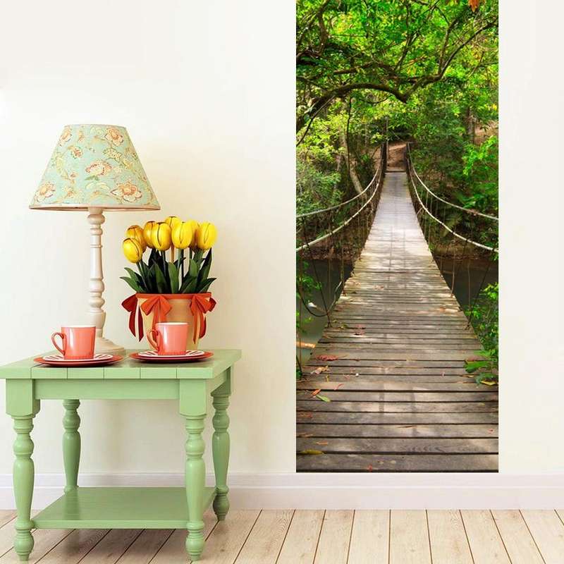3D Wallpaper Poster Stickers Self Adhesive Removable Home Door Decoration Stickers, Size:60cm180cm
